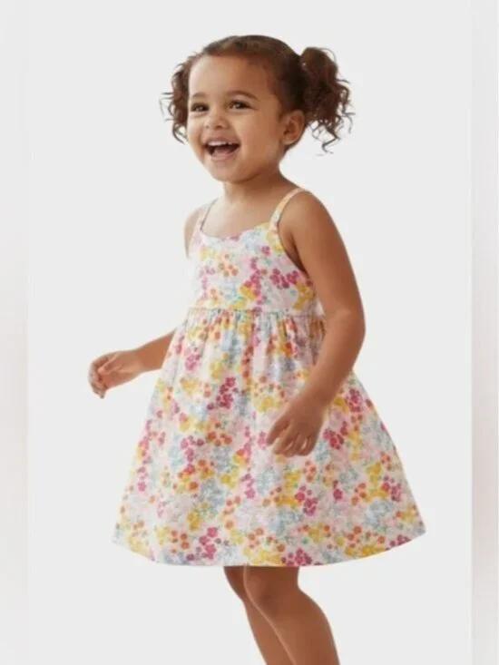 Old Navy Multi Ditsy Floral Printed Cami Sun Dress for toddler girls - Picture 2 of 3